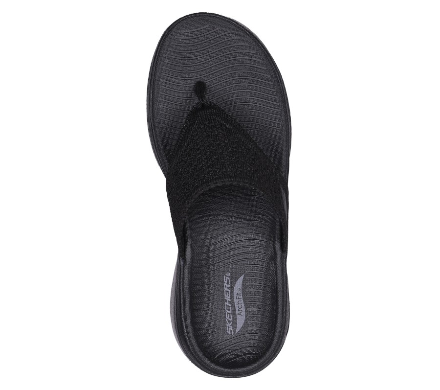 SKECHERS Go Walk Arch Fit Sandal - Poised Black Sandals