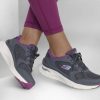 SKECHERS Relaxed Fit: Arch Fit D'Lux Charcoal / Purple Lace Up