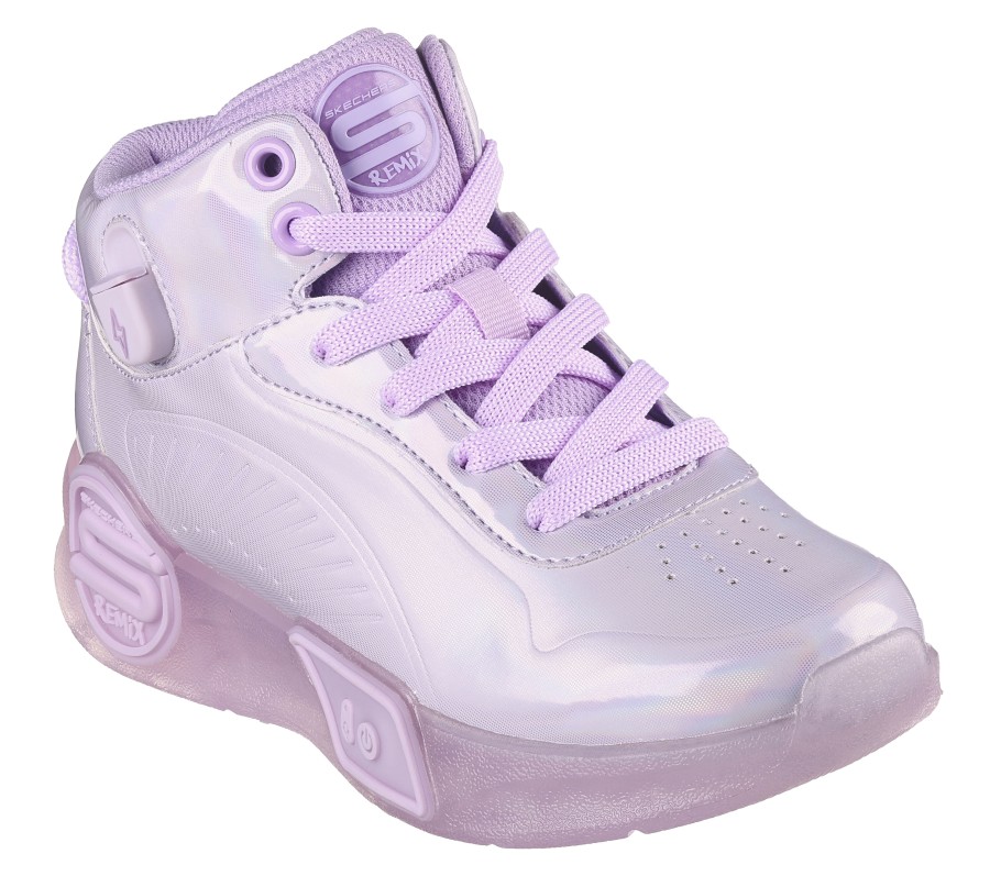 SKECHERS S-Lights Remix - Pearlescent Lavender Lace Up