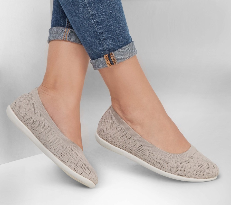 SKECHERS Cleo Sport - Daring Spirit Taupe Slip-Ons