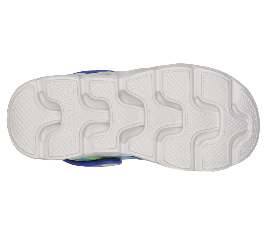 SKECHERS Foamies: Hypno-Splash - Cozy Blast Blue / Lime Slip-Ons