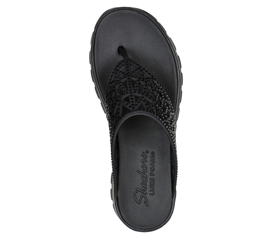 SKECHERS Foamies: Footsteps - She'S Cute Black Sandals