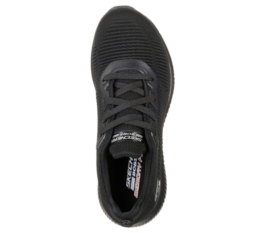 SKECHERS Bobs Sport Squad - Tough Talk Black Lace Up