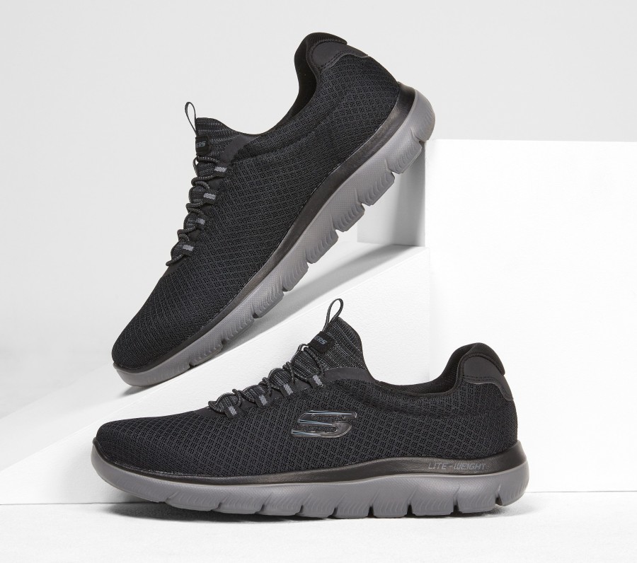 SKECHERS Summits Black / Charcoal Slip-Ons