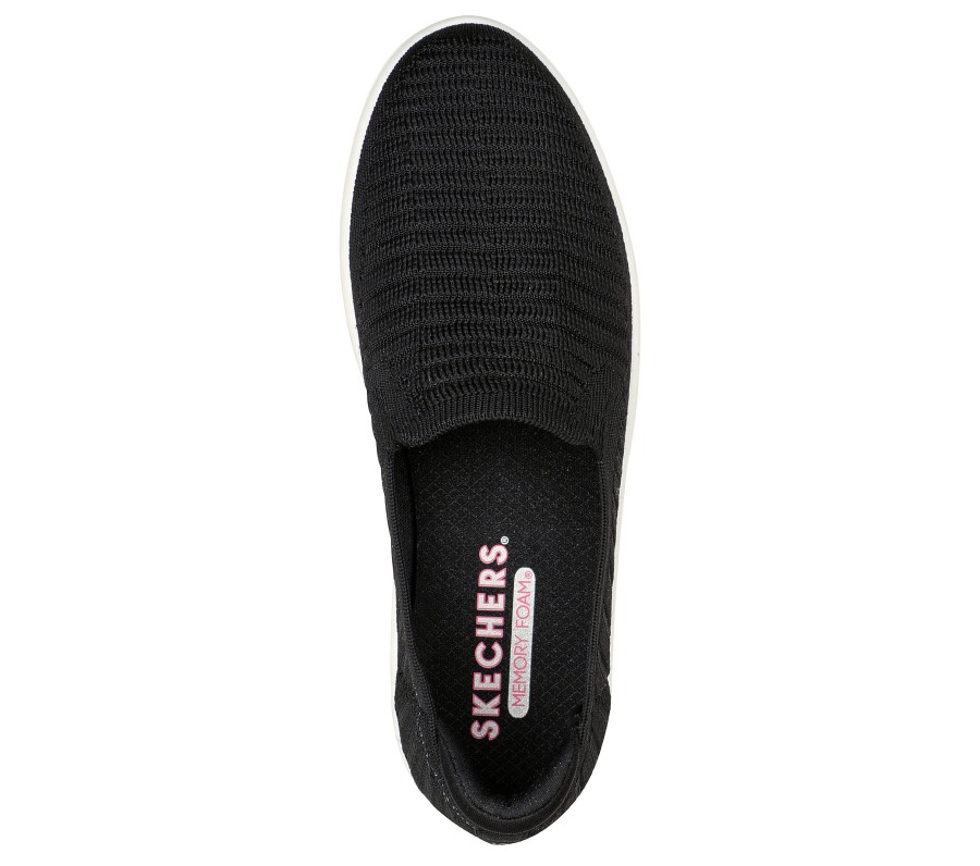 SKECHERS Poppy - Garden Walk Black Slip-Ons