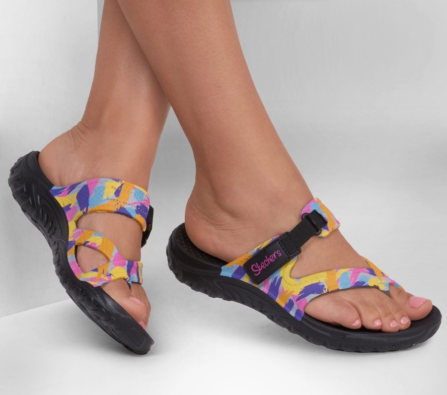 SKECHERS Foamies: Reggae - Artsy Black / Multi Sandals