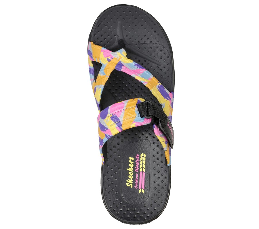 SKECHERS Foamies: Reggae - Artsy Black / Multi Sandals