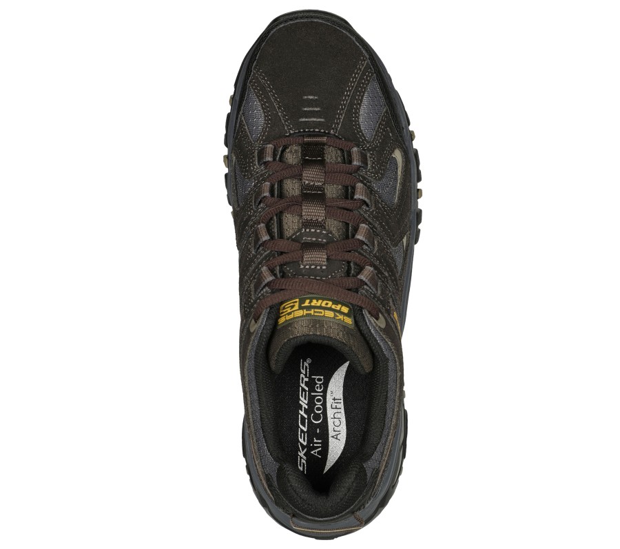 SKECHERS Arch Fit Energy - Saint Rock Brown / Black Athletic Sneakers