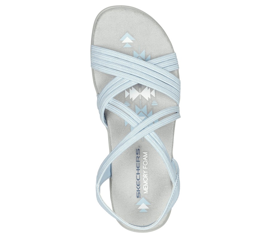 SKECHERS Reggae Slim - Turn It Up Light Blue Sandals