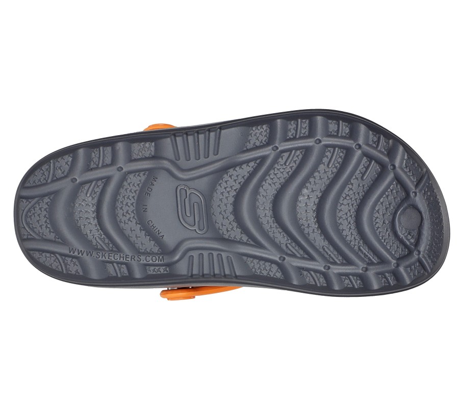 SKECHERS Foamies: Swifters Ii Charcoal / Orange Slip-Ons