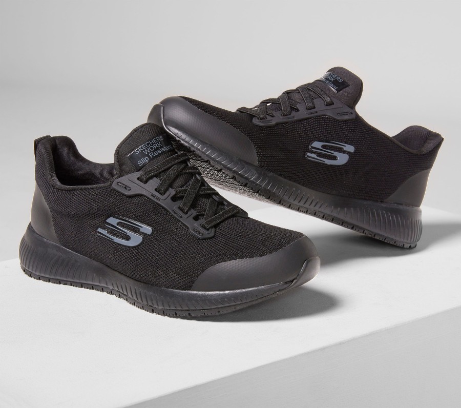 SKECHERS Work: Squad Sr Black Work & Safety