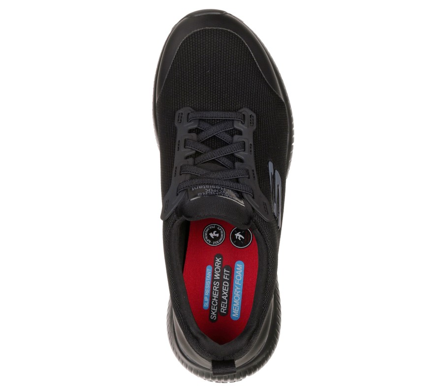 SKECHERS Work: Squad Sr Black Work & Safety