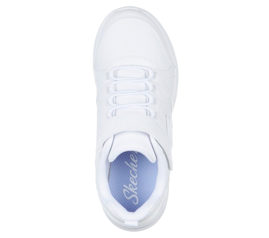 SKECHERS Glimmer Kicks - School Struts White Athletic Sneakers