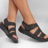 SKECHERS Foamies: Footsteps - Back To Basics Black Sandals