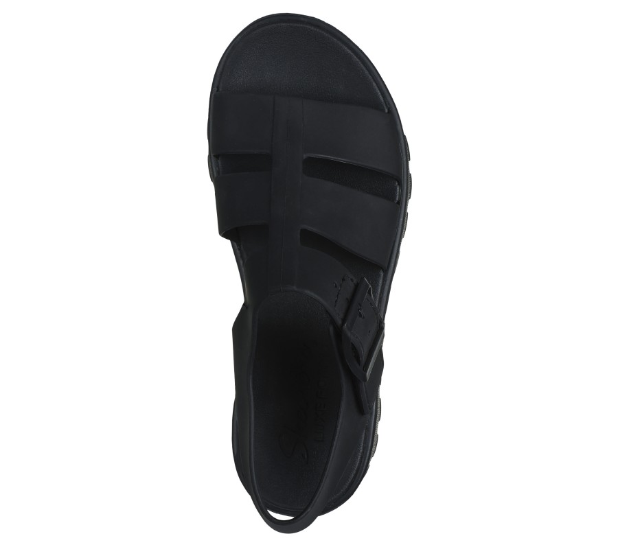 SKECHERS Foamies: Footsteps - Back To Basics Black Sandals