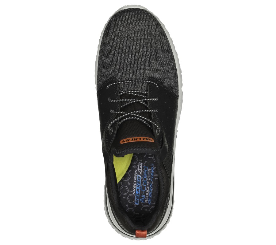 SKECHERS Relaxed Fit: Solvano - Caspian Black Slip-Ons