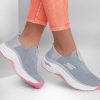 SKECHERS Skechers Slip-Ins Max Cushioning Af - Fluidity Gray / Pink Slip-Ons