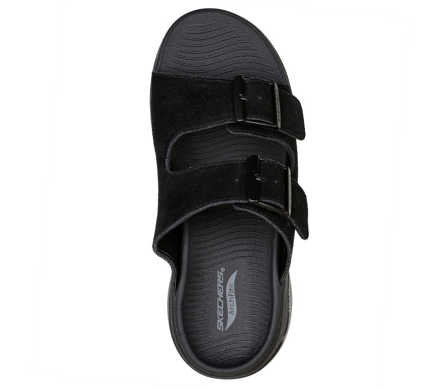 SKECHERS Go Walk Arch Fit Sandal - Destined Black Sandals