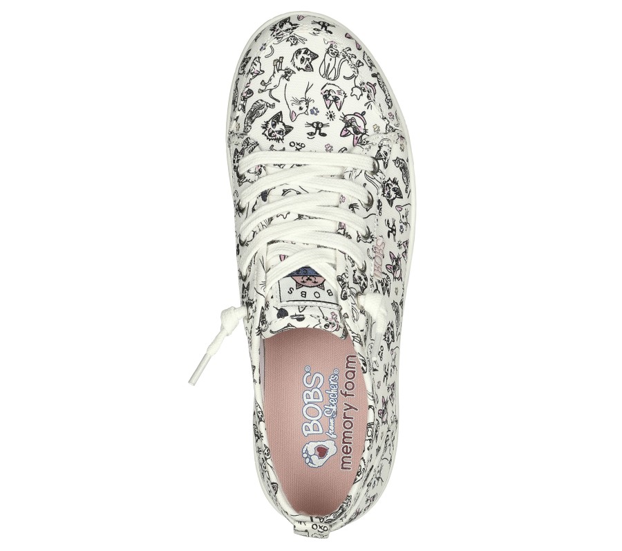 SKECHERS Bobs B Cute - Kitten Cues White / Multi Slip-Ons