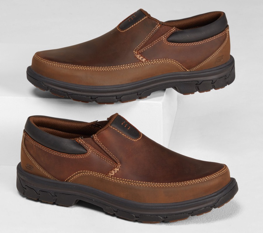 SKECHERS Relaxed Fit: Segment - The Search Brown Slip-Ons