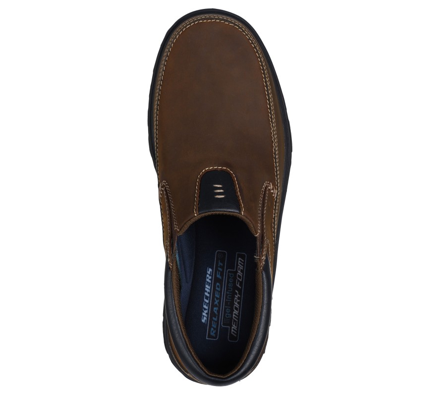 SKECHERS Relaxed Fit: Segment - The Search Brown Slip-Ons