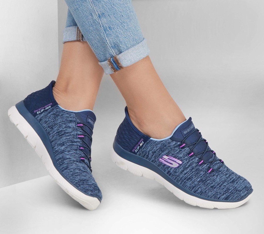 SKECHERS Skechers Slip-Ins: Summits - Dazzling Haze Navy / Purple Slip-Ons