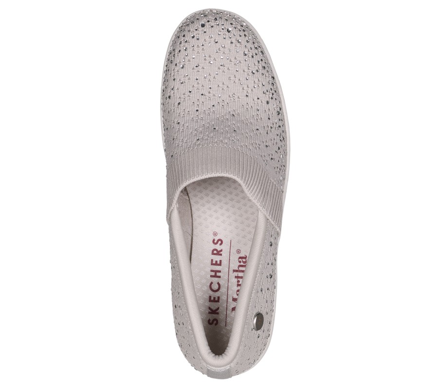 SKECHERS Martha Stewart: Pier-Lite - Reflection Light Gray / Silver Wedges