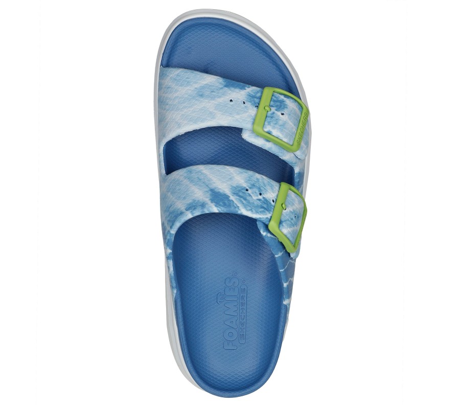 SKECHERS Foamies: Top Level - Aqua Potion Blue Sandals