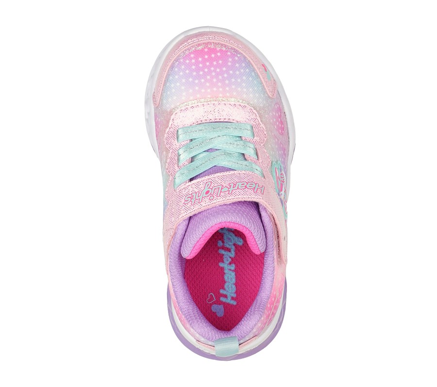 SKECHERS Flutter Heart Lights - Simply Love Pink / Multi Light-Up