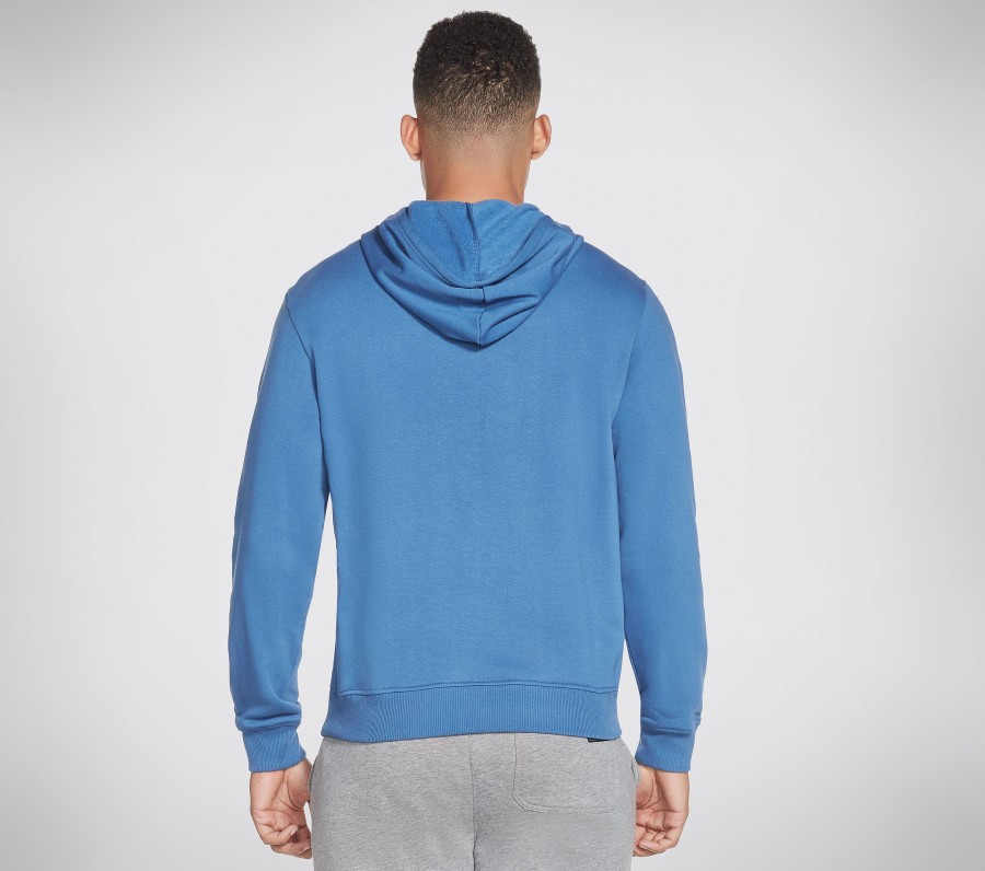 SKECHERS Skechers Apparel Big Diamond Pullover Hoodie Blue Tops