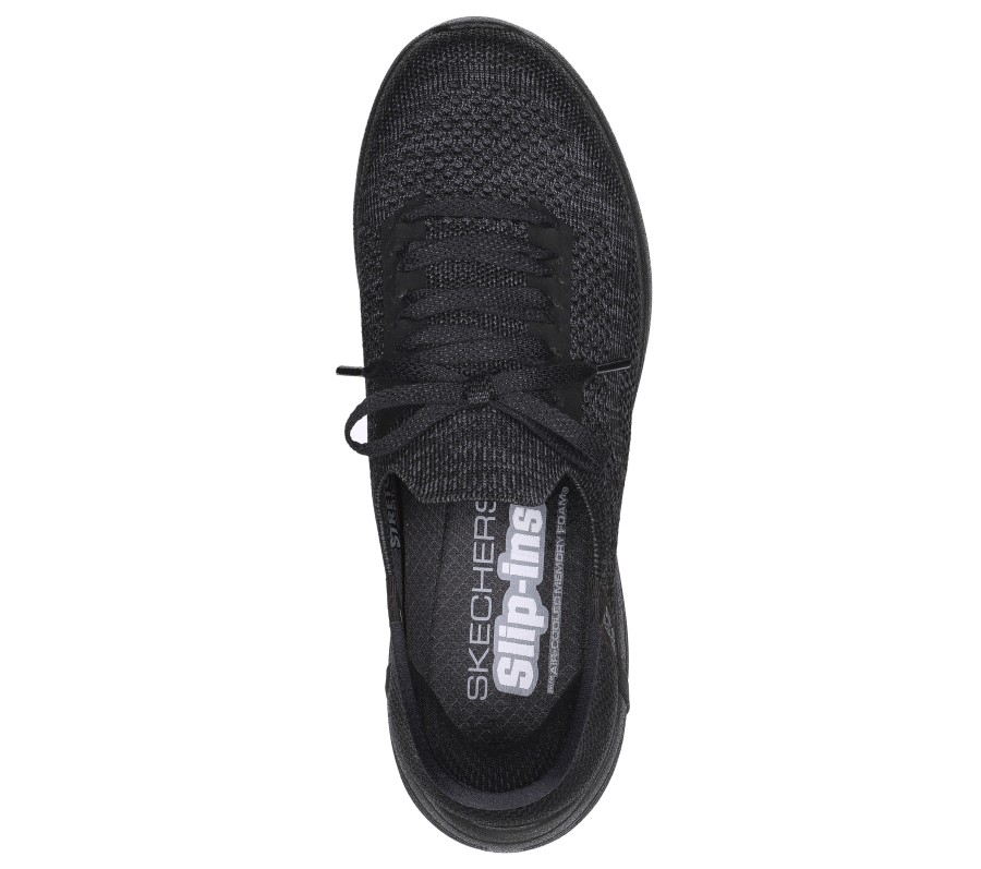 SKECHERS Skechers Slip-Ins: On-The-Go Swift - Astounding Black / Gray Slip-Ons