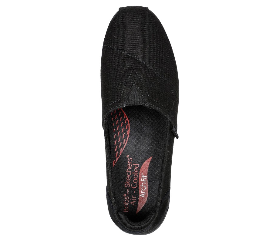 SKECHERS Bobs Plush Arch Fit - For3Ver Luv Black Slip-Ons