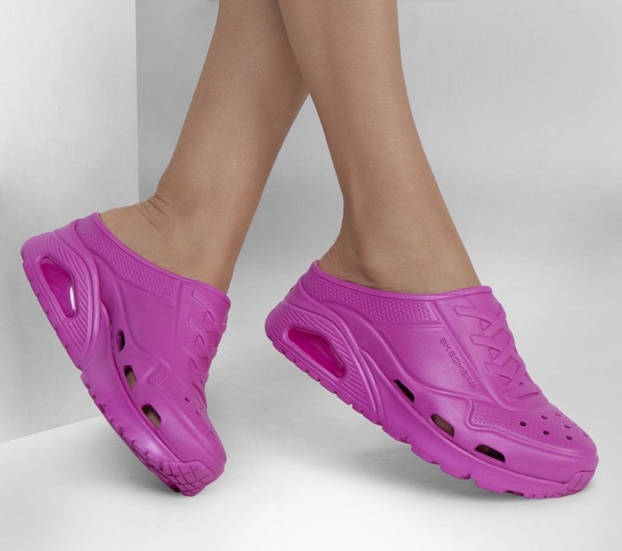 SKECHERS Foamies: Arch Fit Uno - To The Max Hot Pink Slip-Ons