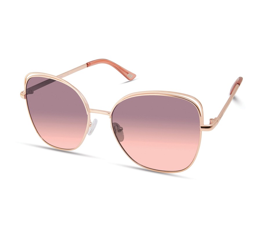 SKECHERS Metal Square Sunglasses Rosegold Accessories