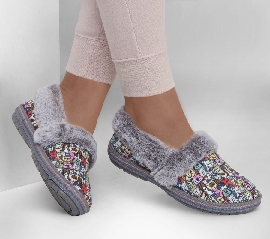 SKECHERS Bobs Too Cozy - Snuggle Rovers Gray / Multi Slippers