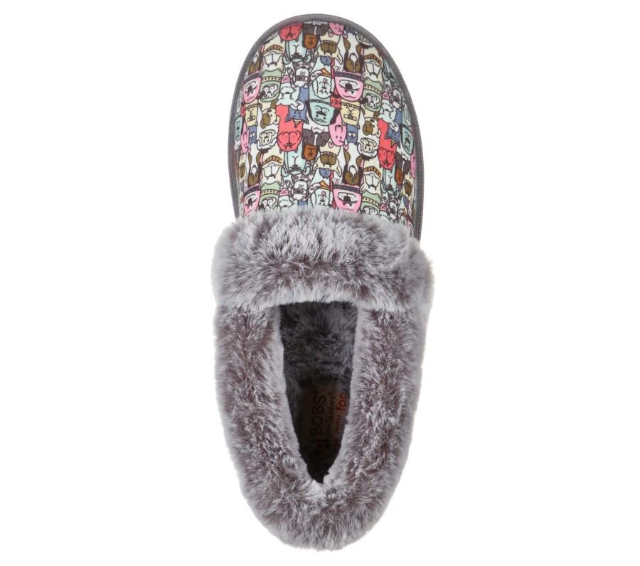 SKECHERS Bobs Too Cozy - Snuggle Rovers Gray / Multi Slippers