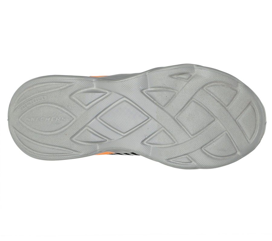 SKECHERS Twisty Brights - Novlo Black / Orange Light-Up