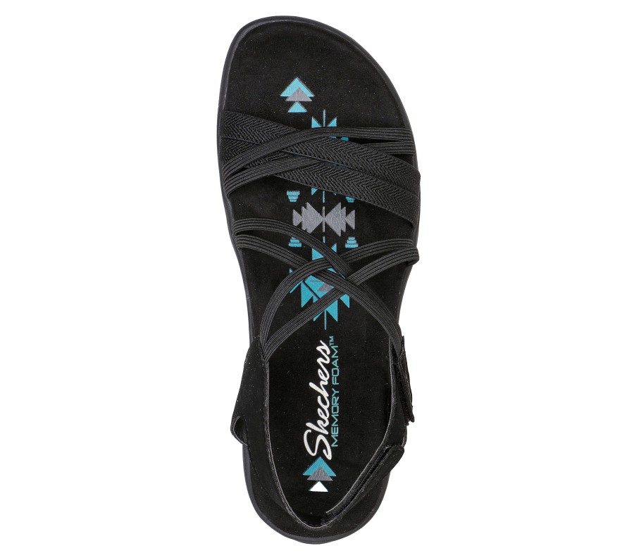 SKECHERS Reggae Slim - Takes Two Black Sandals