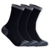 SKECHERS 3 Pack Half Terry Work Crew Socks Black / Gray Accessories