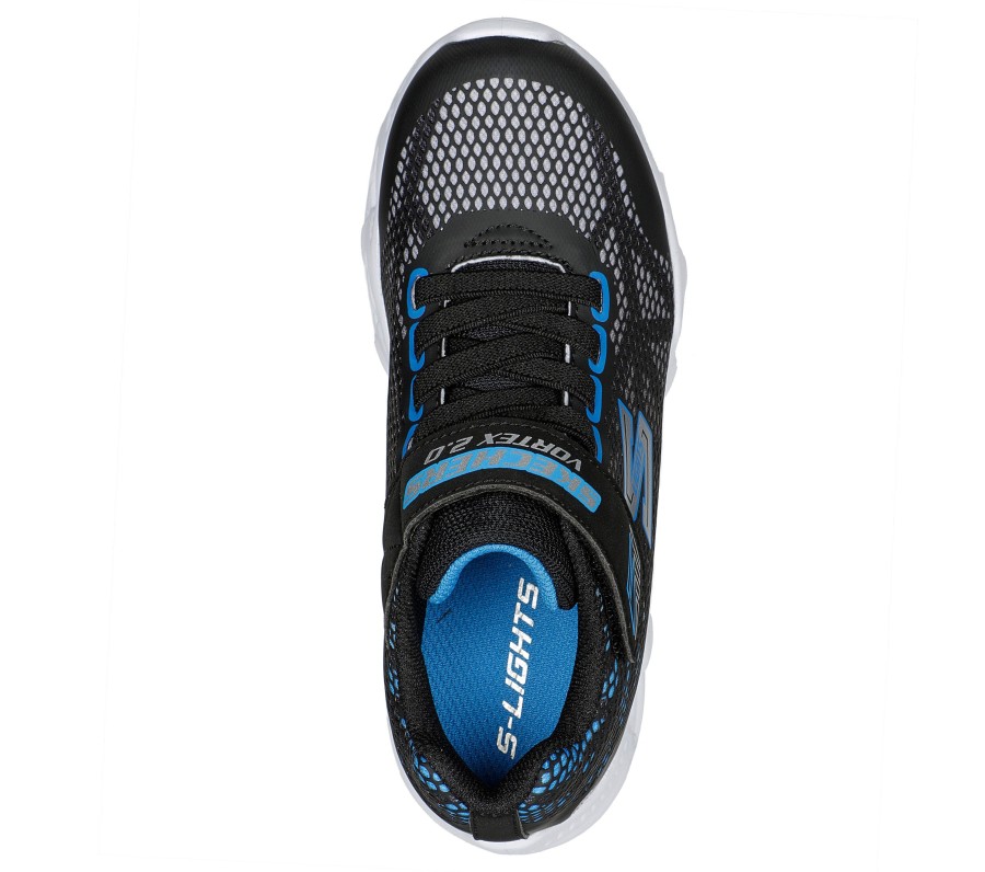 SKECHERS S Lights: Vortex 2.0 Black / Blue Light-Up