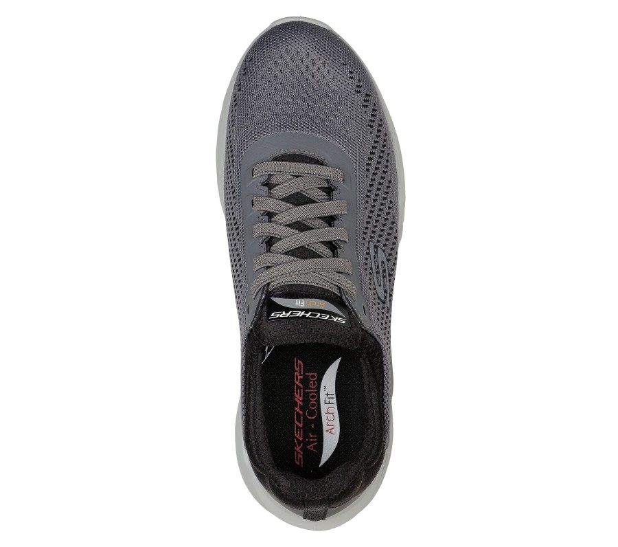 SKECHERS Arch Fit Orvan - Trayver Gray / Black Casual Sneakers