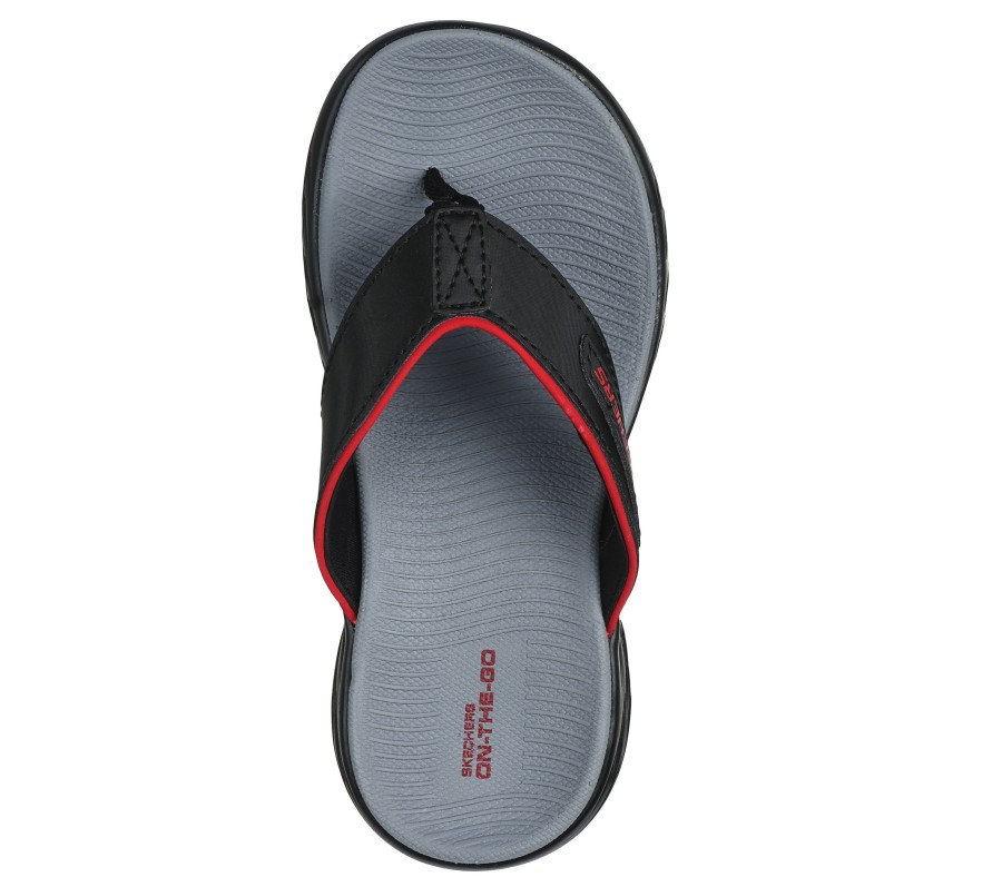 SKECHERS On-The-Go 600 Black / Red Sandals