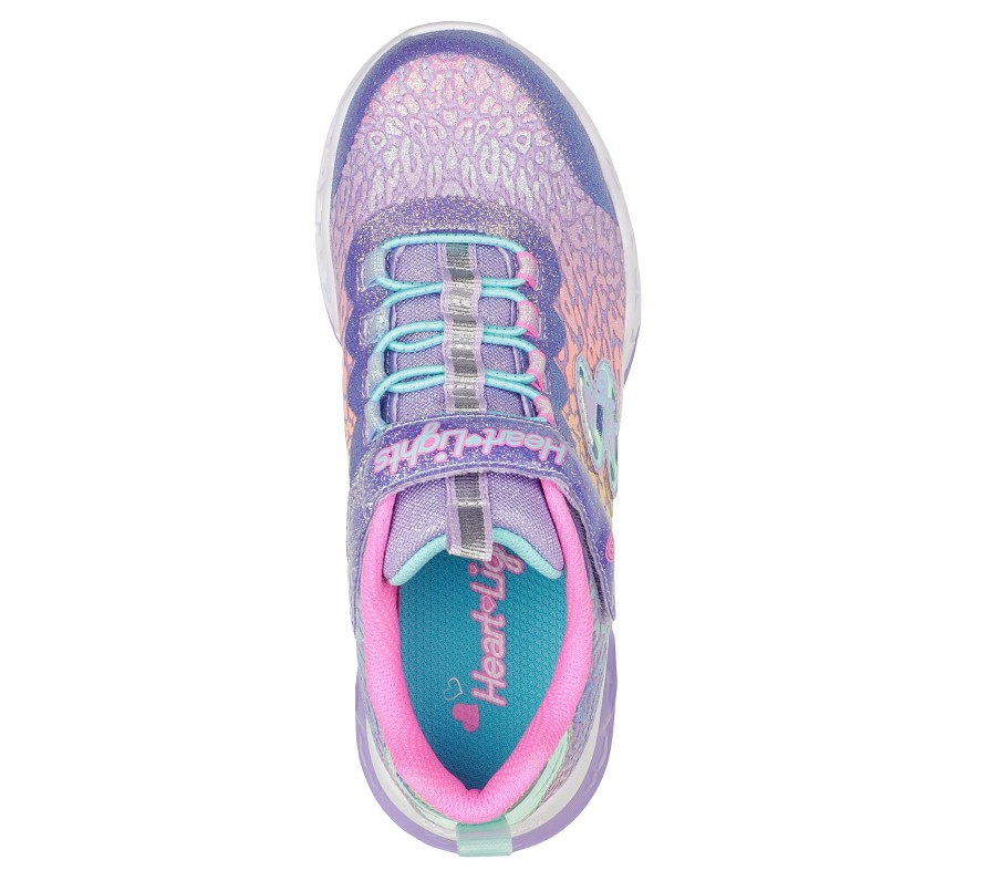 SKECHERS Flutter Heart Lights - Loves Wild Lavender / Multi Light-Up