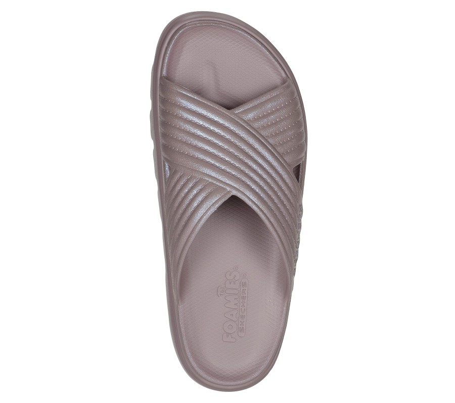 SKECHERS Foamies: Top Level - Vibe Check Mauve Sandals