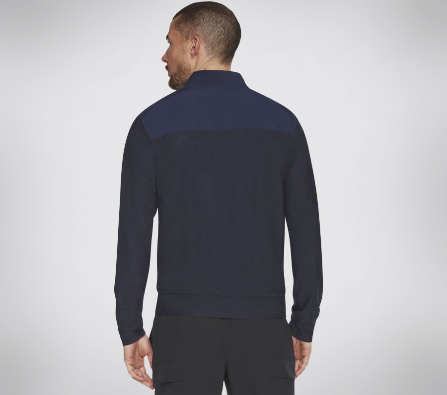 SKECHERS The Hoodless Hoodie Skech-Knits Ultra Go Lite Navy Tops