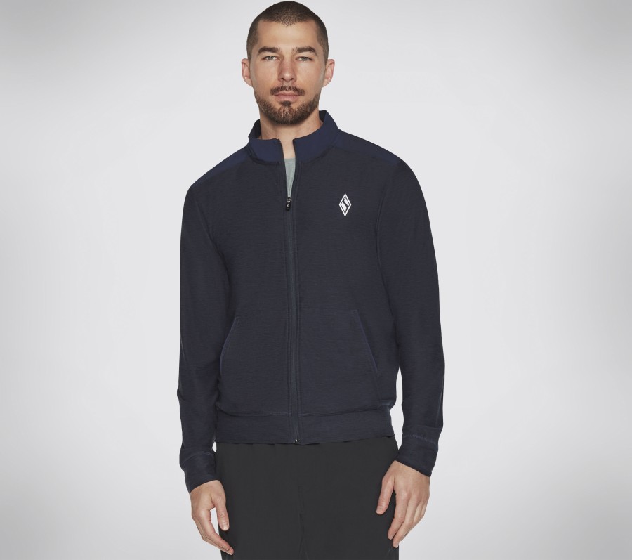 SKECHERS The Hoodless Hoodie Skech-Knits Ultra Go Lite Navy Tops