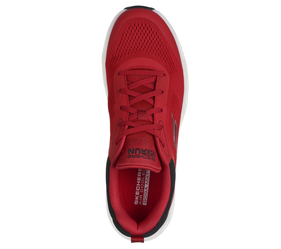 SKECHERS Go Run Swirl Tech Speed Red / Black Athletic Sneakers