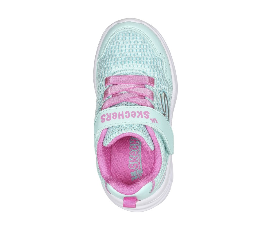 SKECHERS Dreamy Dancer - Sweet Energy Aqua / Pink Athletic Sneakers