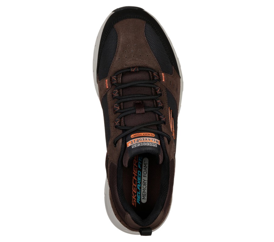 SKECHERS Relaxed Fit: Oak Canyon Chocolate / Black Athletic Sneakers