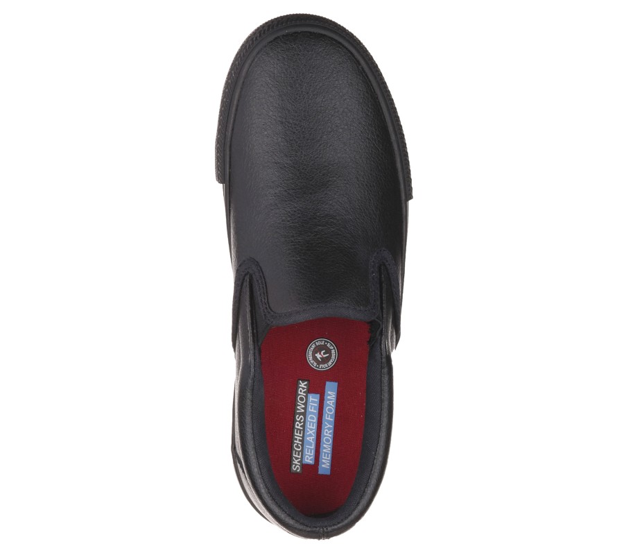 SKECHERS Work Relaxed Fit: Gibson - Brogna Sr Black Work & Safety